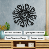 Rustic Metal Sun Wall Art