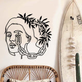 Chain Head Lady Metal Wall Art