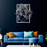 Woman and Roses Metal Wall Decor
