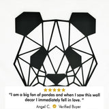 Metal Geometric Panda Line Art