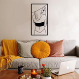 Lady With Hat Metal Wallart