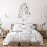 Long Hair Lady Metal Wall Decor