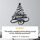 Pine Tree Merry Christmas Wall Art