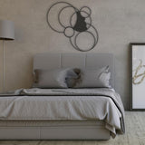 Metal Decor with Girl and Circles