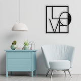 Metal Love Letters Black Wall Art