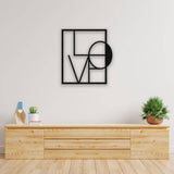 Metal Love Letters Black Wall Art
