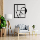 Metal Love Letters Black Wall Art