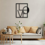 Metal Love Letters Black Wall Art