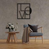 Metal Love Letters Black Wall Art