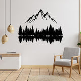 Mountain Peaks and Trees Metal Decor