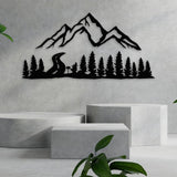 Mountain and Forest Metal Wall Decor