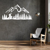 Mountain and Forest Metal Wall Decor