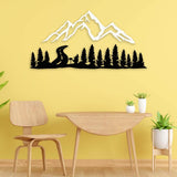 Mountain and Forest Metal Wall Decor
