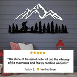 Mountain and Forest Metal Wall Decor