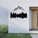 Mountain Peaks and Trees Metal Decor