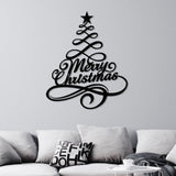 Pine Tree Merry Christmas Wall Art