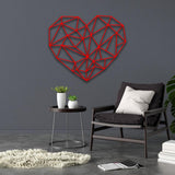 Metal Geometric Heart Wall Art