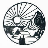 DUOOLN Mountain Scene Metal Wall Art