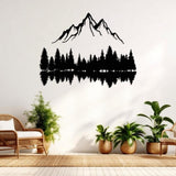 Mountain Peaks and Trees Metal Decor