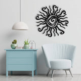 Rustic Metal Sun Wall Art