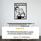 Rosie the Riveter Metal Wall Art