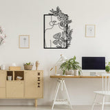 Woman and Roses Metal Wall Decor